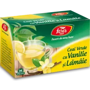 Ceai verde cu vanilie si lamaie x 20doze ceai Fares