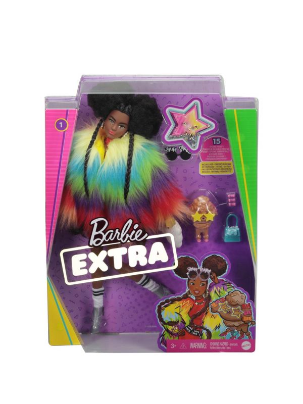 Papusa Barbie Extra Style Rainbow Coat