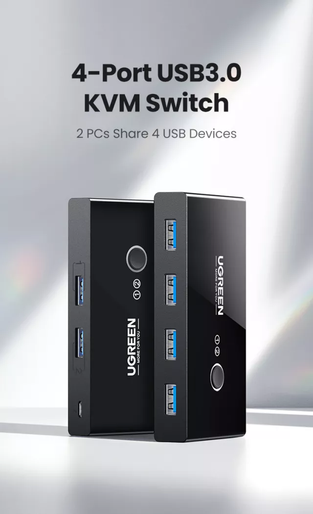 Hub Multiport Ugreen US216, USB la 4x USB 3.0, Sharing Switc