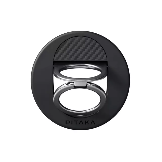 Suport inel Pitaka MagEZ Grip 3, Compatibil cu MagSafe, Negr