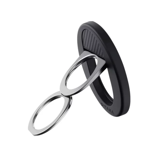 Suport inel Pitaka MagEZ Grip 3, Compatibil cu MagSafe, Negr