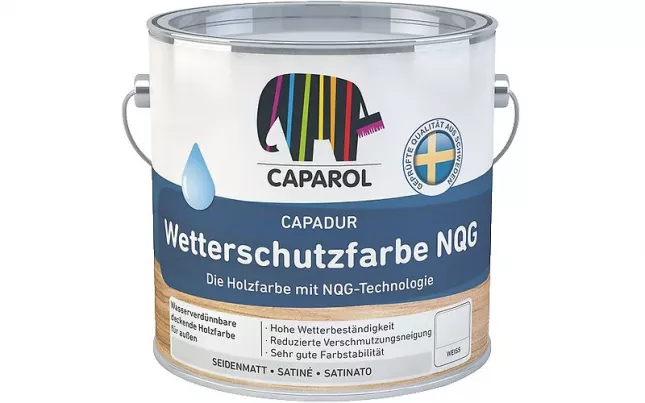 Capadur Wetterschutzfarbe NQG - Vopsea pentru lemn și tablă zincată Alb 2.5 l