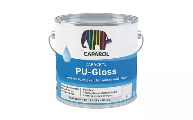 Capacryl PU Gloss - Lac PU Acrilic Universal pentru interior și exterior, 2.4 l  -  RAL 5015 Himmelblau