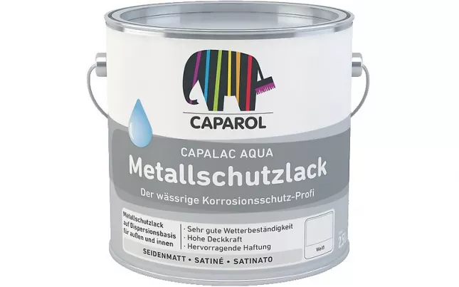 Capalac Aqua Metallschutz - Lac anticoroziv pentru metal la interior și exterior, 2.5 l - RAL 8017 Schokoladenbraun