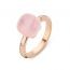 Inel Bigli din aur roz 18k cu quartz si diamant