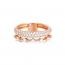 Inel Casato din aur roz de 18K cu diamante
