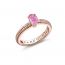 Inel Faberge din aur roz 18k cu safir si diamant