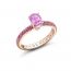 Inel Faberge din aur roz 18k cu safire si diamant