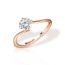 Inel de logodna FOREVER cu diamante de 0.30 carate, aur roz de 18K