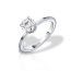 Inel de logodna INFINITY cu diamante de 0.85 carate, aur alb de 18K
