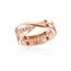 Inel Mobius din aur roz 18k cu diamante