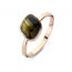 Bigli ring made of 18K rose gold with quartz and onyx