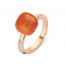 Bigli ring made of 18K rose gold with quartz and agate