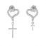 Carezze earrings made of 925 silver with zirconium