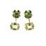 Casato earrings made of 18K rose gold with peridot and quartz