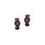 Casato earrings made of 18K rose gold with amethyst and rhodolite