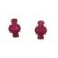 Casato earrings made of 18K rose gold with ruby