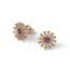Damiani earrings made of 18K rose and white gold with diamond and amethyst