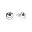 Eva Nobile earrings made of 14K white gold with sapphire and diamond