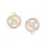 Faberge earrings made of 18K rose gold with diamond