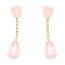 Maria Granacci earrings made of 18K rose gold with quartz and diamond