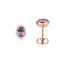 Maria Granacci earrings made of 18K rose gold with amethyst and diamond