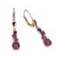 Maria Granacci earrings made of 18K rose gold with rhodolite and amethyst