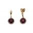 Maria Granacci earrings made of 18K rose gold with rhodolite and diamond