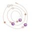 Maria Granacci necklace made of 18K pink gold with amethyst and quartz