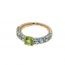Casato ring made of 18K rose gold with topaz, peridot and diamond