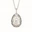Faberge chain with pendant made of 18K white gold with diamond
