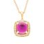 Maria Granacci chain with pendant made of 18K rose gold with amethyst and diamond