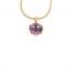 Eva Nobile pendant made of 14K rose gold with amethyst
