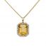 Maria Granacci pendant made of 18K white gold with citrine and diamond