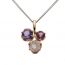 Maria Granacci pendant made of 18K pink gold with amethyst and quartz