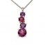 Maria Granacci pendant made of 18K rose gold with rhodolite and amethyst