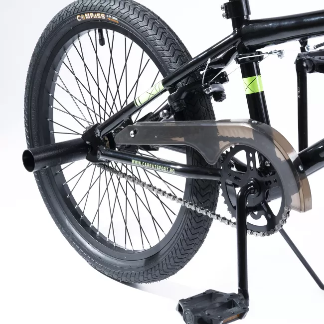 Bicicleta BMX Carpat Jumper C2017A 20", Negru/Verde 3