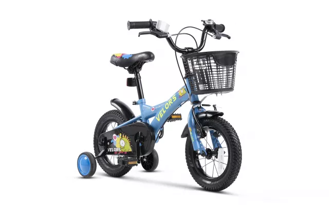Bicicleta Copii 2-4 ani Velors V1201B 12", Albastru/Verde 2