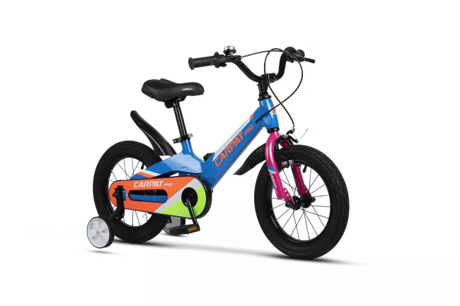 Bicicleta Copii 3-5 ani Carpat PRO C14122B 14",  Albastru/Portocaliu 2