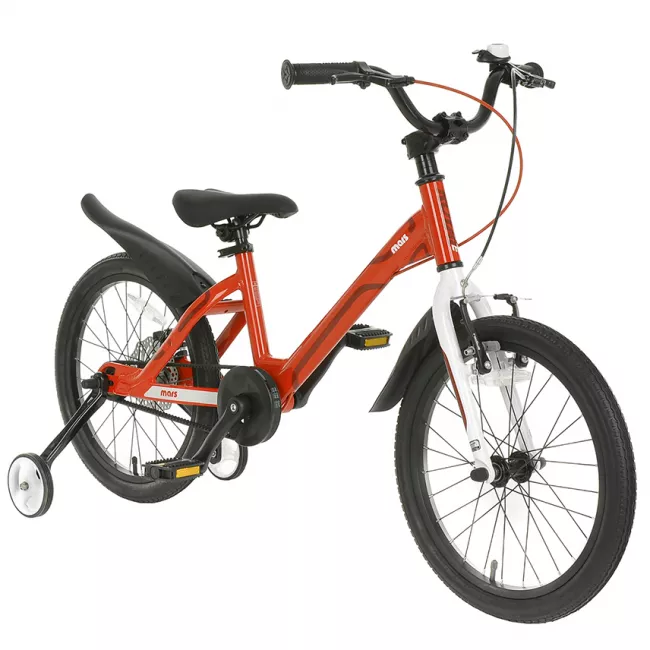 Bicicleta Copii 4-6 ani Mars M1601C 16", Rosu/Alb 1