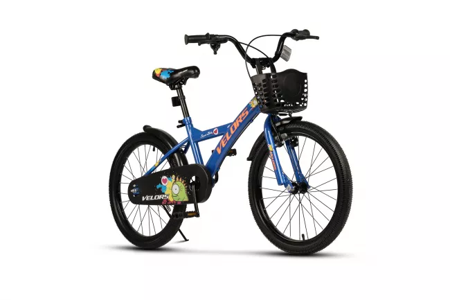 Bicicleta Copii 7-10 ani Velors V2001B 20", Albastru/Portocaliu 2