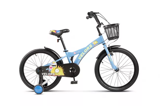 Bicicleta Copii 7-10 ani Velors V2001B 20", Albastru/Verde 1