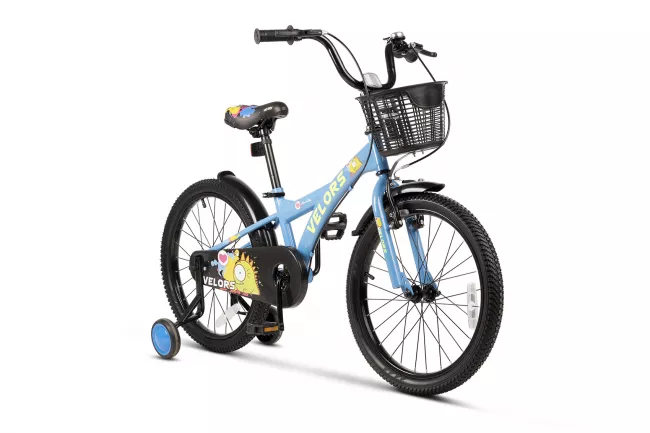 Bicicleta Copii 7-10 ani Velors V2001B 20", Albastru/Verde 2