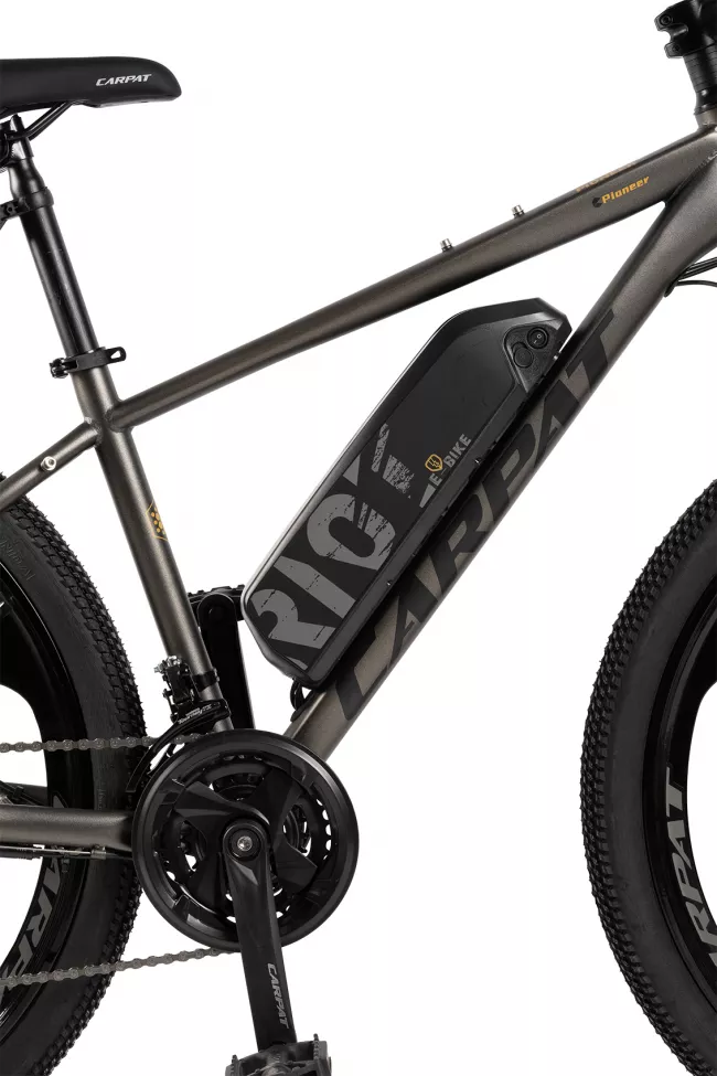 Bicicleta Electrica MTB (E-Bike) Carpat Pioneer C27517E 27.5", Gri/Negru 6