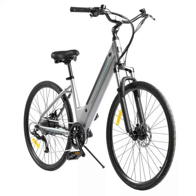 Bicicleta Electrica Trekking (E-Bike), Roti 27.5 Inch, Motor 250W, Autonomie Max 60 Km, 8 viteze, Carpat C27177E, culoare Gri/Albastru - RESIGILATA 2