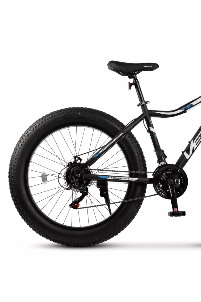 Bicicleta Fat-Bike Velors Mars V2605G 26",Negru/Alb/Albastru 4
