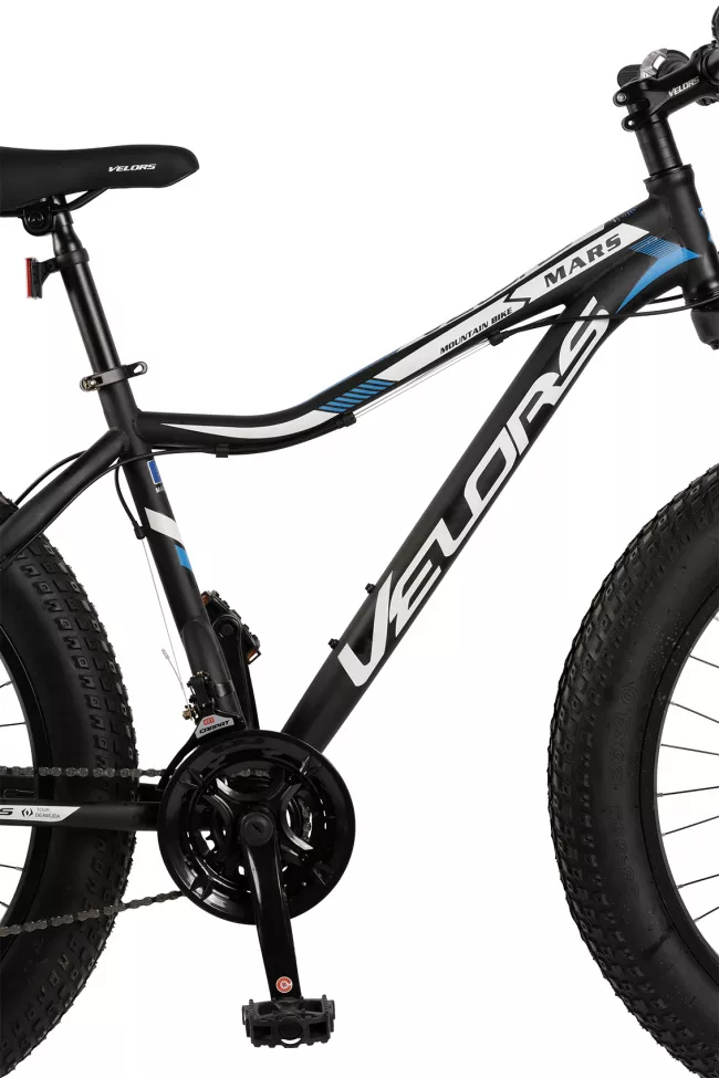 Bicicleta Fat-Bike Velors Mars V2605G 26",Negru/Alb/Albastru 6