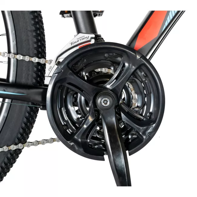 Bicicleta hidraulica MTB-HT CARPAT C2959H, roata 29", cadru aluminiu, frane hidraulice disc SHIMANO, 24 viteze, negru/rosu 8