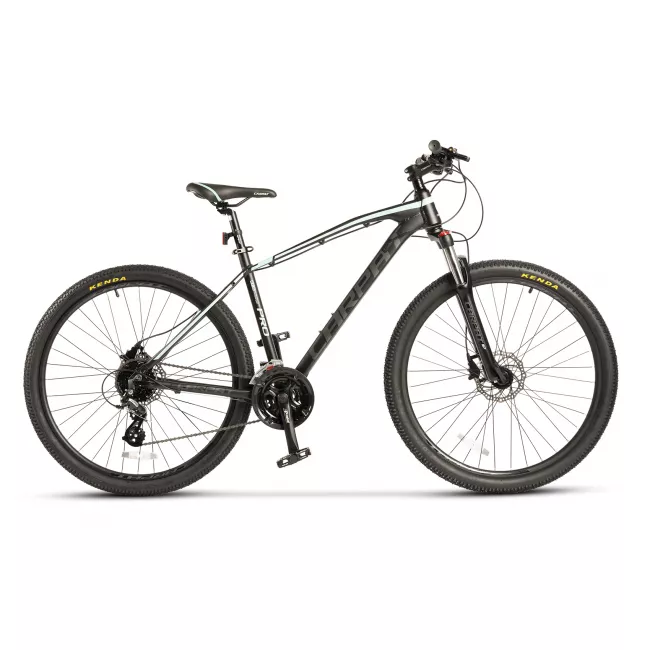 Bicicleta Mountain Bike CARPAT PRO C27225H, Roti 27.5 inch, Echipare Shimano Altus 24 viteze, Frane Hidraulice Disc, Cadru Aluminiu, Culoare Negru/Verde - RESIGILATA 1