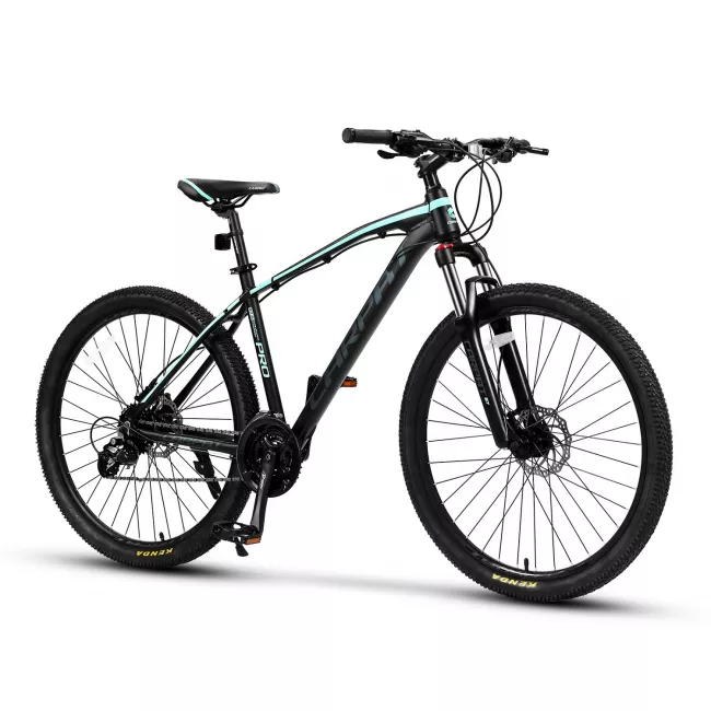 Bicicleta Mountain Bike CARPAT PRO C27225H, Roti 27.5 inch, Echipare Shimano Altus 24 viteze, Frane Hidraulice Disc, Cadru Aluminiu, Culoare Negru/Verde - RESIGILATA 2